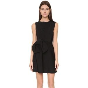 Victoria by Victoria Beckham Sleeveless Waist-Bow Mini Dress